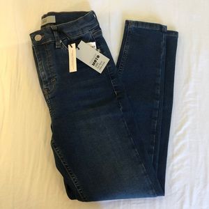 Topshop Moto Jamie Skinny Jeans - Dark Wash